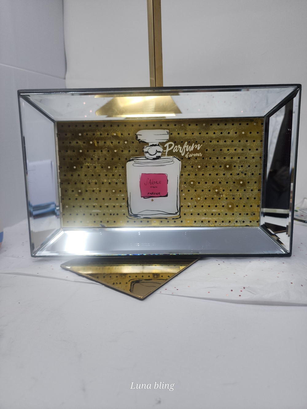 Elle Gold & Pink Parfum Decorative Tray